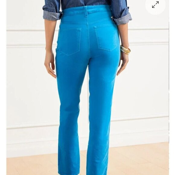 Talbots Signature Cherry Red Velveteen Straight Leg Pants Size 10p - Picture 4 of 8